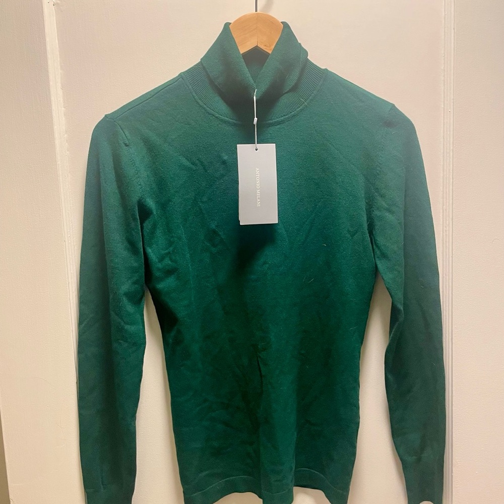 NWT Antonio Melani Emerald Turtleneck Sweater M